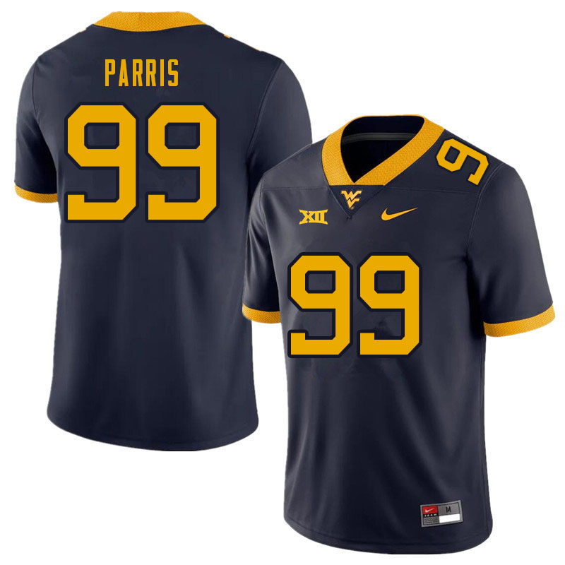 Men #99 Kaulin Parris West Virginia Mountaineers College Football Jerseys Sale-Navy - Click Image to Close